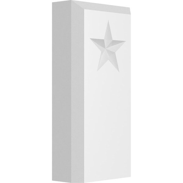 Ekena Millwork Standard Foster Star Plinth Block With Beveled Edge, 2 1/2"W x 5"H x 1"P PBP025X050X100FOS07 - main